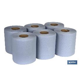 PAPEL SECAMANOS RECICLADO AZUL 90MTS (6ROLLOS)
