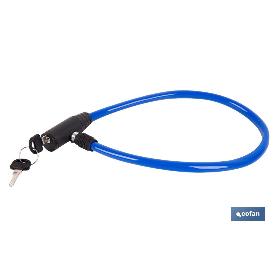 CANDADO DE BICICLETA CON CABLE DE ACERO Ø5 MM 500 MM