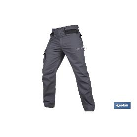 PANTALÓN DE TRABAJO LOKI ELASTANO 215 G/M2 GRIS ANTRACITA TALLA 62