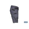 BERMUDAS DE TRABAJO FRIGG ELASTANO 215 G/M2 GRIS OSCURO CON DETALLES NEGROS TALLA 40
