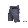 BERMUDAS DE TRABAJO FRIGG ELASTANO 215 G/M2 GRIS OSCURO CON DETALLES NEGROS TALLA 62