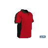 POLO HELA ELASTANO 210 G/M2 ROJO OSCURO-NEGRO TALLA M
