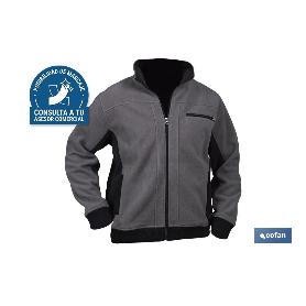 CHAQUETA POLAR MODELO WALKER 370 G/M GRIS-NEGRO TALLA XXXL