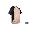 CAMISETA TRANSPIRABLE MODELO PILOTE BEIGE-NEGRA 160 G/M2 TALLA-M