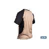 CAMISETA TRANSPIRABLE MODELO PILOTE BEIGE-NEGRA 160 G/M2 TALLA-XXL