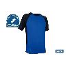 CAMISETA TRANSPIRABLE MODELO PILOTE AZUL-NEGRA 160 G/M2 TALLA-S