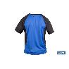 CAMISETA TRANSPIRABLE MODELO PILOTE AZUL-NEGRA 160 G/M2 TALLA-S