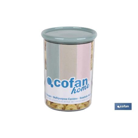 BOTE MULTIUSOS MODELO ALBAHACA VERDE AGUA 1L 11X15CM VENTA UNITARIA