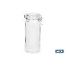 SET 4  FRASCOS CRISTAL+ CLIP ACERO 2100ML,1500ML,1150ML,750ML