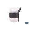 SET DE 3 RECIPIENTES CON TAPA, CUCHARA Y COMPARTIMIENTO INTERIOR  200ML+200ML