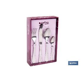 CUBERTERIA INOX MODELO BOLONIA 24 PCS C-18/0 2 MM