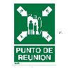 CARTEL INFORMATIVO PUNTO DE REUNION 30X21 CM.