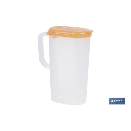 JARRA DE AGUA 2L NARANJA  MODELO MANANTIAL 25X19X9.5CM   CAJA 6 UNID.