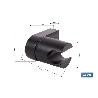 SOPORTE DE DUCHA PARA PARED COLOR NEGRO ABS