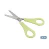 TIJERA ESCOLAR CON PUNTA REDONDA DE COLOR VERDE 13,3 CM