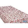 ROLLO DE MANTEL RESINADO ANTIMANCHAS LAZOS Y PIÑAS 75% ALGODÓN 25% POLIÉSTER 1,40 X 15 M