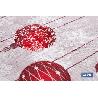ROLLO DE MANTEL RESINADO ANTIMANCHAS BOLAS DE NAVIDAD 75% ALGODÓN 25% POLIÉSTER 1,40 X 15 M