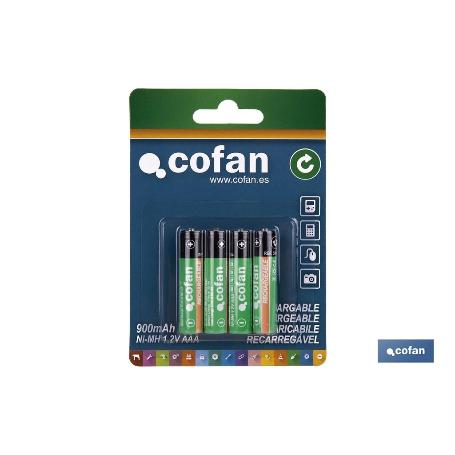 BLISTER 4 PILAS RECARGABLES AAA 900MAH VENTA UNITARIA
