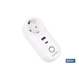 ENCHUFE INTELIGENTE CON PUERTO USB Y TIPO C