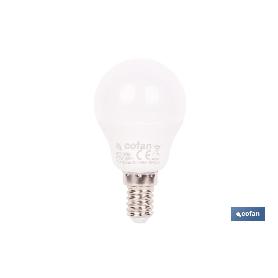 BOMBILLA LED ESFÉRICA E14 6.5 W 806 LM 3000 K