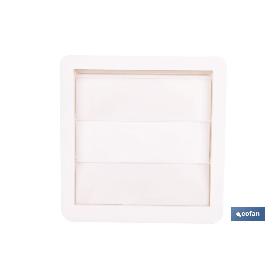 REJILLA DE VENTILACIÓN ABS BLANCO LAMAS MÓVILES Ø10 CM   CAJA 5 UNID.