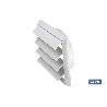 REJILLA DE VENTILACIÓN ABS BLANCO LAMAS MÓVILES Ø12 CM   CAJA 5 UNID.