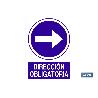 SEÑAL POLIESTIRENO  420X297MM. DIRECCIÓN OBLIGATORIA
