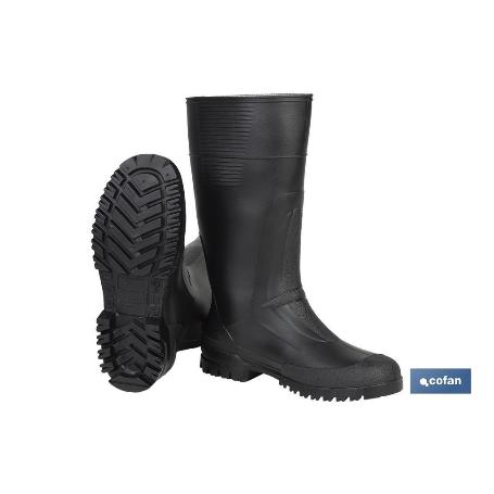 BOTA ALTA DE AGUA PVC NEGRA TALLA 44