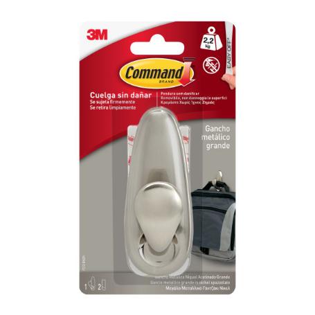 3M PERCHA COMMAND NIQUEL PUL. GRANDE  2,2 KG  FC13 7100352235