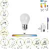 BOMBILLA LED ESFERICA ROSCA E27 4.5 WATT. EQUIVALE A 55 WATT. 470 LUMENES. LUZ NEUTRA (4000º K)