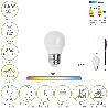 BOMBILLA LED ESFERA ROSCA E27. 6.5 WATT. EQUIVALE A 50 WATT. 806 LUMENES. LUZ NEUTRA 4000º K.