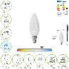 BOMBILLA LED VELA ROSCA E14. 4,5 WATT. EQUIVALE A 35 WATT. 470 LUMENES. LUZ FIRA (6500º K.)