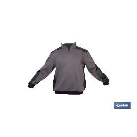SUDADERA RANGER CUELLO CREMALLERA 280GMS GRIS-NEGRO T-L