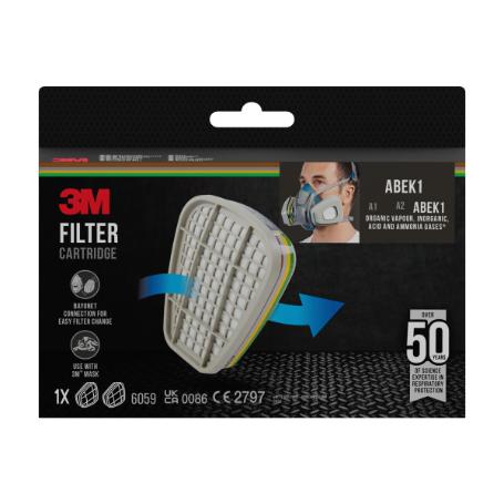 3M FILTROS COMBINADOS GASES ABEK1 6059-1 7100330414