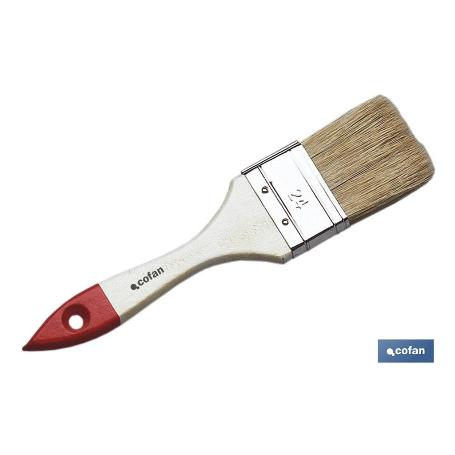 PALETINA TRIPLE 50 MM CON MANGO DE MADERA Nº 24