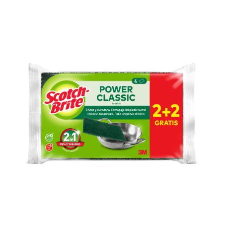 SCOTCH-BRITE® ESTROPAJO FIBRA VERDE 2+2 GRATIS 7100308231