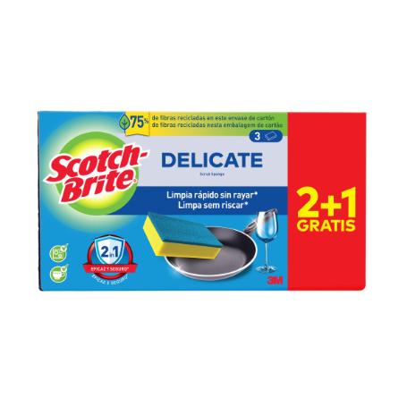 SCOTCH-BRITE® ESTROPAJO LAMINADO NO RAYA 2+1 GRATIS 7100322859