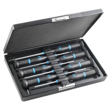 WITTE-89321-JUEGO DE 7 DESTORNILLADORES DE PRECISIÓN WITTRON EN ESTUCHE DE PLÁSTICO ANTICHOQUE (PL)