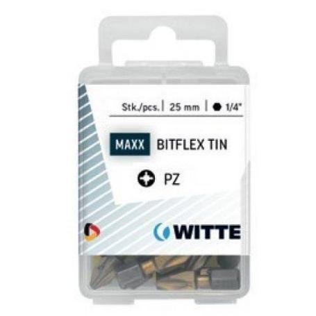 WITTE-4284469-5 PUNTAS EN CAJITA DE PLÁSTICO LARGO 25 MM (PZ 2 BITFLEX TIN)