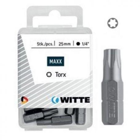 WITTE-427736-5 PUNTAS EN CAJITA DE PLÁSTICO LARGO 25 MM (T40 STAINLESS)
