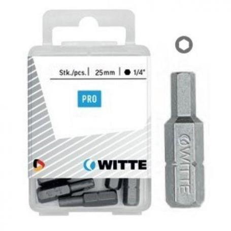 WITTE-427080-10 PUNTAS EN CAJITA DE PLÁSTICO LARGO 25 MM (SW 1,5)