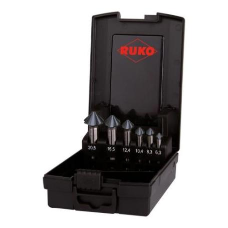 RUKO-102890PRO-JUEGO DE 6 AVELLANADORES CÓNICOS ULTIMATECUT 4S HSS RUNATEC