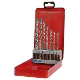 RUKO-213246-JUEGO DE 7 BROCAS DE 3 LABIOS PARA MARTILLO SDS-PLUS (DIAMETRO  5-6-8 X 110 MM + DIAMETRO  6-8-10-12 X 