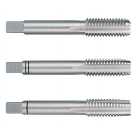 RUKO-230160LI-JUEGO DE 3 MACHOS PARA ROSCAR A MANO M DIN 352 HSS RECTIFICADOS CON ROSCA IZQUIERDA M16