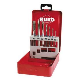 RUKO-245057-JUEGO DE 7 MACHOS MÁQUINA M DIN 371 / 376 HSS RECTIFICADOS TIPO B