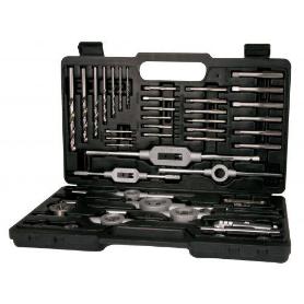 TERRAX-A245021-JUEGO HERRAMIENTAS DE ROSCAR 45 PIEZAS EN ESTUCHE METÁLICO