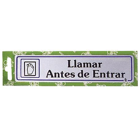 ROTULO LLAMAR ANTES DE ENTRAR