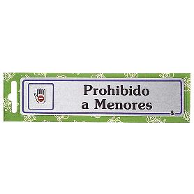 ROTULO PROHIBIDO A MENORES