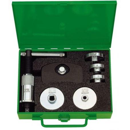 KUKKO-126-30-JUEGO DE HERRAMIENTAS PARA REPOSICIÓN DE PISTONES DE FRENOS DE DISCO (10 PIEZAS, CON 7 ADAPTADORES)
