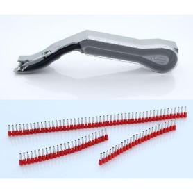 JOKARI-J60110-10 TIRAS DE 50 MANGUITOS ROJOS DE 1 MM2 X 8 MM PARA QUADRO PLUS